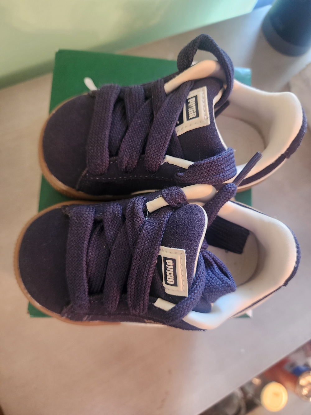Puma Kids Navy Low-Top Sneakers